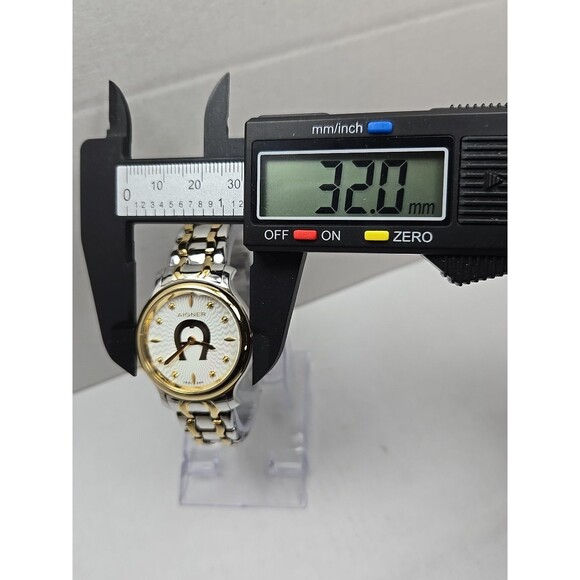 Aigner Como Swiss Made Two Tone Womens Watch Quartz New Battery Mother Of Pearl - Picture 5 of 11